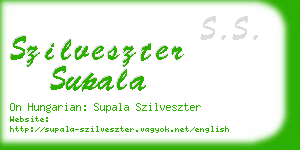 szilveszter supala business card